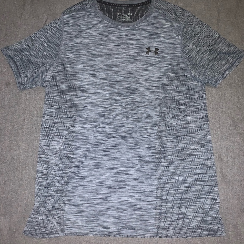Under Armour Threadborne Grey Short Sleeve Shirt